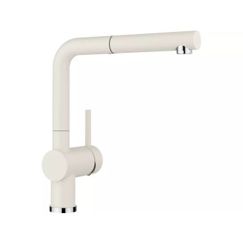 - BLANCO LINUS-S Silgranit-Look Bateria kuchenna z wyciąganą wylewką delikatny biały 526959 - 526959 - Łazienki Szydłowski