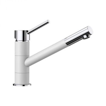- BLANCO KANO bateria kuchenna biały/chrom 525030 - 525030 - Łazienki Szydłowski