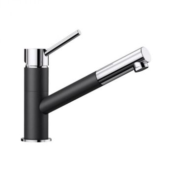 - BLANCO KANO-S bateria kuchenna z wyciąganą wylewką antracyt/chrom 525038 - 525038 - Łazienki Szydłowski