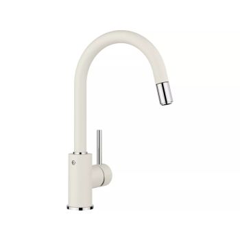 - BLANCO MIDA-S Silgranit-Look Bateria kuchenna z wyciąganą wylewką delikatny biały 526968 - 526968 - Łazienki Szydłowski