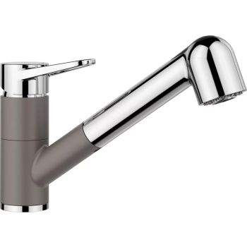 - BLANCO WEGA-S II Silgranit-Look Bateria kuchenna z wyciąganą wylewką wulkaniczny szary/chrom 526983 - 526983 - Łazienki Szydłowski