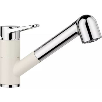 - BLANCO WEGA-S II bateria kuchenna z wyciąganą wylewką kolor: delikatny biały /chrom 526982 - 526982 - Łazienki Szydłowski