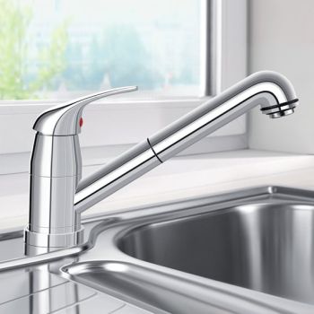 - BLANCO DARAS-S-F Bateria kuchenna z wyciąganą końcówką chrom 521752 - 521752 - Łazienki Szydłowski