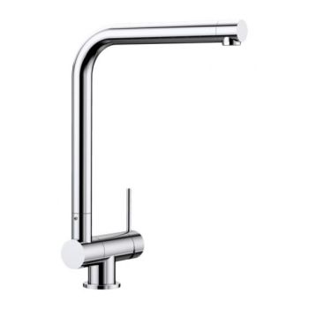 - BLANCO LARESSA-F Bateria kuchenna dźwignia z prawej strony chrom 521545 - 521545 - Łazienki Szydłowski