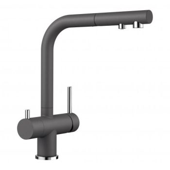 - BLANCO FONTAS-S II Silgranit-Look bateria kuchenna z wyciąganą wylewką kolor szarość skały 525207 - 525207 - Łazienki Szydłowski