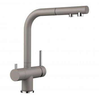 - BLANCO FONTAS-S II bateria kuchenna z wyciąganą wylewką Silgranit-Look tartufo 525206 - 525206 - Łazienki Szydłowski