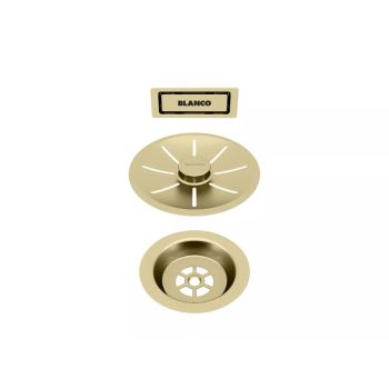 - Blanco Zestaw odpływowo-przelewowy do zlewów pojedynczych, w kolorze satin gold 203476 - 203476 - Łazienki Szydłowski