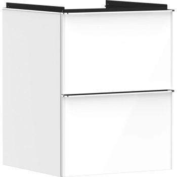 - HANSGROHE Xelu Q Szafka podumywalkowa 48x50 cm wysoki połysk biały z 2 szufladami na umywalkę 54019000 - 54019000 - Łazienki Szydłowski
