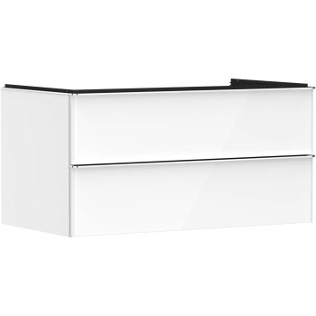  - HANSGROHE Xelu Q Szafka podumywalkowa 98x57 cm wysoki połysk biały z 2 szufladami do konsoli biały wysoki połysk 54078000 - 54078000 - Łazienki Szydłowski