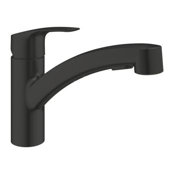 - GROHE-Eurosmart bateria kuchenna z wyciąganą wylewką , czarny mat 303052431 - 303052431 - Łazienki Szydłowski