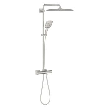 - GROHE-Rainshower Smartactive 310 Cube System prysznicowy z mieszaczem termostatycznym do montażu naściennego stal nierdzewna 26837DC0 - 26837DC0 - Łazienki Szydłowski