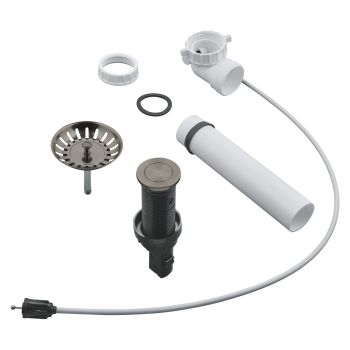 - GROHE-Automatyczny zestaw odpływowy do zlewozmywaków brushed hard graphite 40986AL0 - 40986AL0 - Łazienki Szydłowski