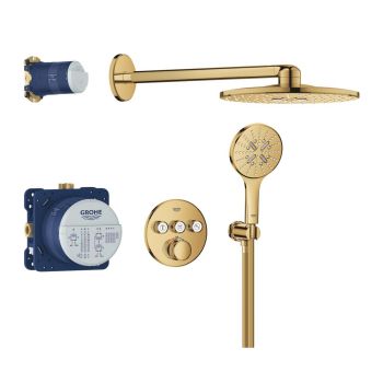 - GROHE-Grohtherm Smartcontrol Zestaw prysznicowy podtynkowy z Rainshower Smartactive 310 cool sunrise 34863GL0 - 34863GL0 - Łazienki Szydłowski