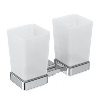 - Ideal Standard IOM Cube szklanka podwójna z uchwytem chrom E2205AA - E2205AA - Łazienki Szydłowski