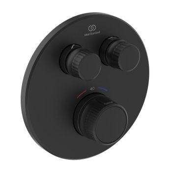 - IDEAL STANDARD Ceratherm Navigo termostat do 2 odbiorników, kolor silk black A7296XG - A7296XG - Łazienki Szydłowski