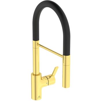 - Ideal Standard Gusto bateria kuchenna brushed gold BD417A2 - BD417A2 - Łazienki Szydłowski