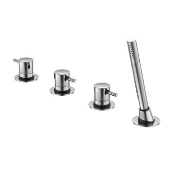 - Steinberg 100 Bateria wannowa 4-otworowa chrom 100 2480 - 100 2480 - Łazienki Szydłowski
