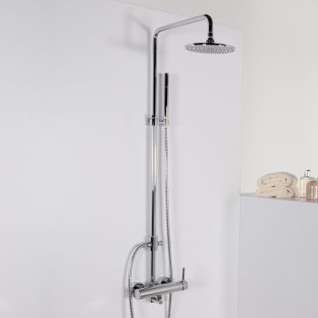 - Steinberg 100 Zestaw prysznicowy z deszczownicą 19 cm chrom 100 2760 - 100 2760 - Łazienki Szydłowski