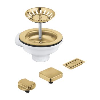 - GROHE-Zestaw odpływowy do zlewozmywaka jednokomorowego brushed cool sunrise 40996GN0 - 40996GN0 - Łazienki Szydłowski