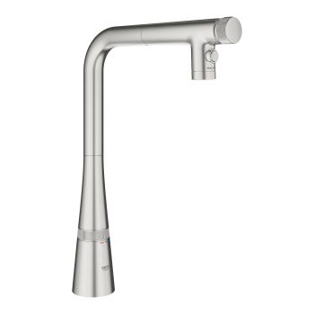 - GROHE-Zedra SmartControl Bateria kuchenna z funkcją SmartControl stal nierdzewna 31886DC0 - 31886DC0 - Łazienki Szydłowski