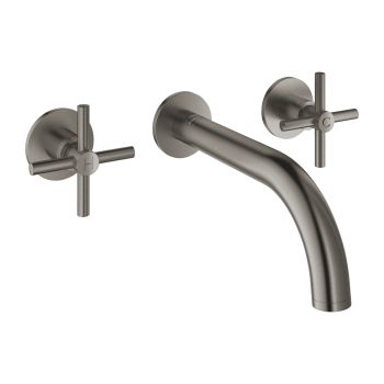 - GROHE-Atrio Trzyotworowa bateria umywalkowa Rozmiar M brushed hard graphite 20661AL0 - 20661AL0 - Łazienki Szydłowski