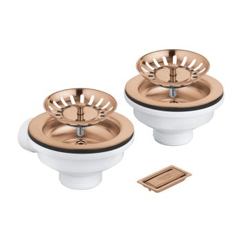  - GROHE-Zestaw odpływowy do zlewozmywaków 1 i 1,5-komorowych Brushed Warm Sunset 40997DL0 - 40997DL0 - Łazienki Szydłowski