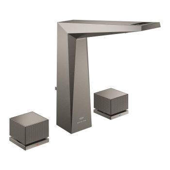 - GROHE-Allure Brilliant Private Collection Trzyotworowa bateria umywalkowa Rozmiar L brushed hard graphite 20670AL0 - 20670AL0 - Łazienki Szydłowski