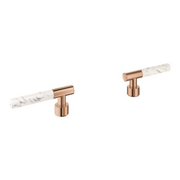  - GROHE-Atrio Private Collection Pokrętła wykonane z materiału White Attica Caesarstone warm sunset 48458DA0 - 48458DA0 - Łazienki Szydłowski