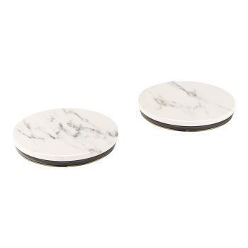  - GROHE-Atrio Private Collection Wkładki do pokręteł wykonane z materiału White Attica Caesarstone 48462000 - 48462000 - Łazienki Szydłowski