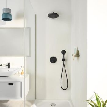  - GROHE-Precision Thermostat Podtynkowy zestaw prysznicowy z deszczownicą Vitalio Start 250 czarny mat 348832430 - 348832430 - Łazienki Szydłowski