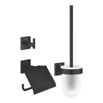 - GROHE-Start Cube Zestaw akcesoriów łazienkowych 3 w 1 czarny mat 411232430 - 411232430 - Łazienki Szydłowski