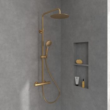- Villeroy&Boch Verve Showers zestaw prysznicowy złoty szczotkowany TVS10900500076 - TVS10900500076 - Łazienki Szydłowski