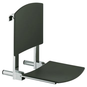 - KEUCO Plan Care Podnoszone siedzisko aluminium srebro eloksalowane (E6 EV1)/czarno-szary (RAL 7021) 34981170037 - 34981170037 - Łazienki Szydłowski