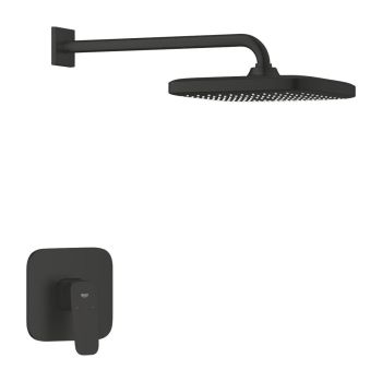 - GROHE-Cubeo Podtynkowy zestaw prysznicowy z deszczownicą Tempesta 250 czarny mat 1053342430 - 1053342430 - Łazienki Szydłowski