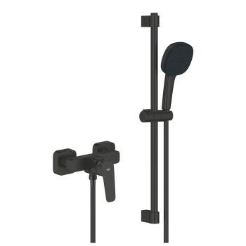 - GROHE-Cubeo bateria prysznicowa z zestawem prysznicowym czarny mat 1018252430 - 1018252430 - Łazienki Szydłowski