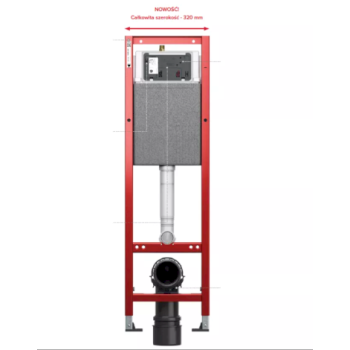 - TECEbase stelaż WC ze spłuczką Base 320, wysokość montażowa 1120 mm 9400440 - 9400440 - Łazienki Szydłowski