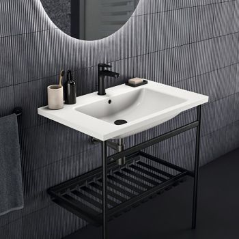 - Ideal Standard Conca stelaż pod umywalkę z półką czarny mat E2533XG - E2533XG - Łazienki Szydłowski