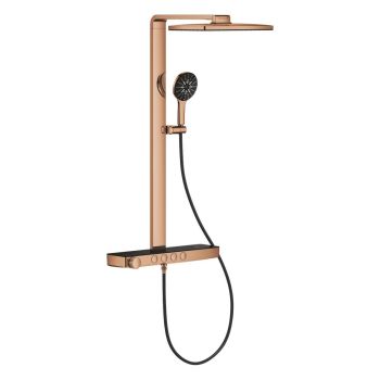- GROHE-AQUA Rainshower Pure System prysznicowy z termostatem do montażu ściennego kolor warm sunset 100961DA00 - 100961DA00 - Łazienki Szydłowski