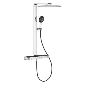 - GROHE-AQUA Rainshower Pure System prysznicowy z termostatem do montażu ściennego kolor chrom / czarny 100962KI00 - 100962KI00 - Łazienki Szydłowski