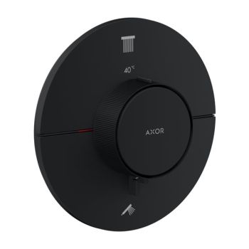 - AXOR ShowerSelect ID Bateria termostatyczna do 2 odbiorników, okrągła, czarny mat 36750670 - 36750670 - Łazienki Szydłowski