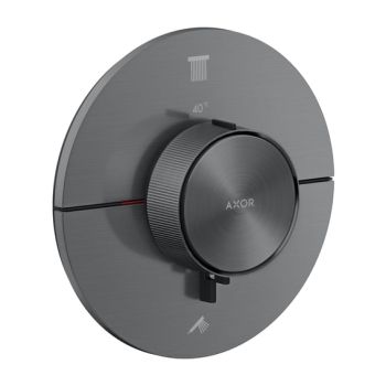 - AXOR ShowerSelect ID Bateria termostatyczna do 2 odbiorników, okrągła, czarny chrom szczotkowany 36750340 - 36750340 - Łazienki Szydłowski