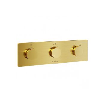  - KLUDI PUSHTRONIC elektroniczny termostat podtynkowy złoty szczotkowany 38300N000 - 38300N0-00 - Łazienki Szydłowski
