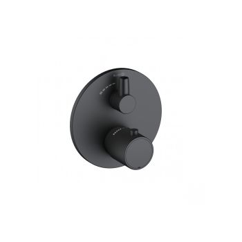  - KLUDI ZENTA SL podtynkowa bateria wannowo prysznicowa z termostatem do elementu podtynkowego KLUDI-SLIM.BOXX 88022 czarny mat 388103945 - 388103945 - Łazienki Szydłowski