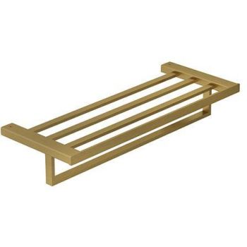  - KLUDI Vela C wieszak na ręcznik z półką 60 cm złoty szczotkowany 31989N0 - 31989N0 - Łazienki Szydłowski