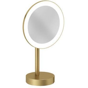  - KLUDI Vela R lusterko kosmetyczne LED złoty szczotkowany 58995N0F - 58995N0F - Łazienki Szydłowski