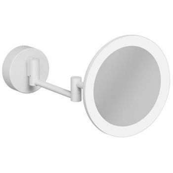 - KLUDI Vela R lusterko kosmetyczne LED biały mat 5899553W - 5899553W - Łazienki Szydłowski