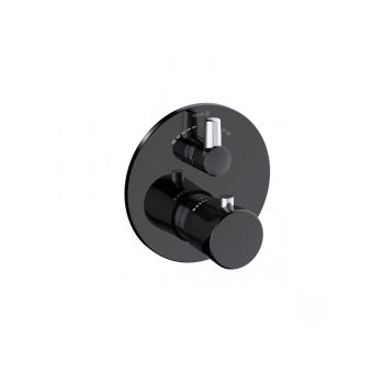  - KLUDI BALANCE bateria wannowo prysznicowa z termostatem czarny mat / chrom 528108775 - 528108775 - Łazienki Szydłowski