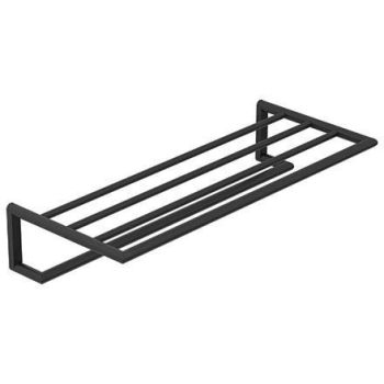- KLUDI Vela R wieszak na ręcznik z półką 60 cm czarny mat 5898939 - 5898939 - Łazienki Szydłowski