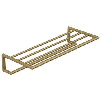  - KLUDI Vela R wieszak na ręcznik z półką 60 cm złoty szczotkowany 58989N0 - 58989N0 - Łazienki Szydłowski