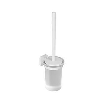  - KLUDI Vela S zestaw ze szczotką do WC biały mat 2597453 - 2597453 - Łazienki Szydłowski